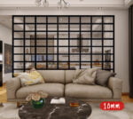 VERRIERE DECORATIVE SIMPLE AVEC TRAVERSES HORIZONTALES (10mm)